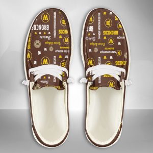 NCAA Western Michigan Broncos Hey Dude Shoes Wally Lace Up Loafers Moccasin Slippers HDS1627