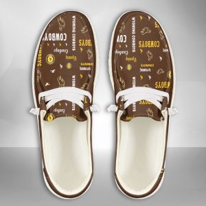 NCAA Wyoming Cowboys Hey Dude Shoes Wally Lace Up Loafers Moccasin Slippers HDS1721