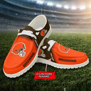 NFL Cleveland Browns Hey Dude Shoes Wally Lace Up Loafers Moccasin Slippers HDS1687