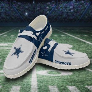 NFL Dallas Cowboys Hey Dude Shoes Wally Lace Up Loafers Moccasin Slippers HDS1632