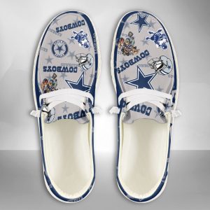NFL Dallas Cowboys Hey Dude Shoes Wally Lace Up Loafers Moccasin Slippers HDS2128