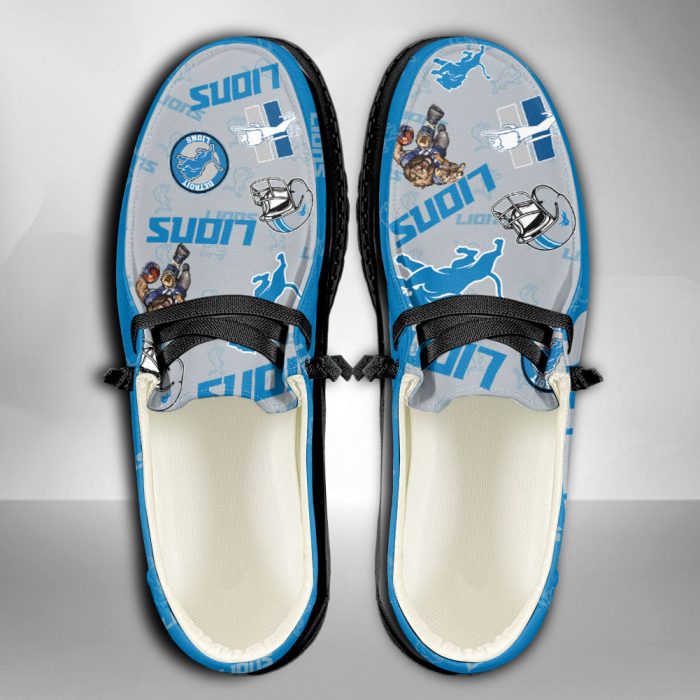 NFL Detroit Lions Hey Dude Shoes Wally Lace Up Loafers Moccasin ...