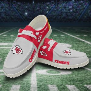 NFL Kansas City Chiefs Hey Dude Shoes Wally Lace Up Loafers Moccasin Slippers HDS1594