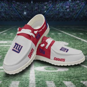 NFL New York Giants Hey Dude Shoes Wally Lace Up Loafers Moccasin Slippers HDS1663