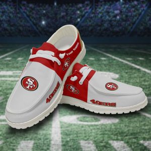 NFL San Francisco 49ers Hey Dude Shoes Wally Lace Up Loafers Moccasin Slippers HDS1100