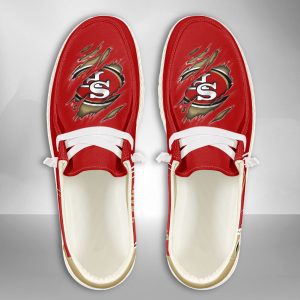 NFL San Francisco 49ers Hey Dude Shoes Wally Lace Up Loafers Moccasin Slippers HDS1128