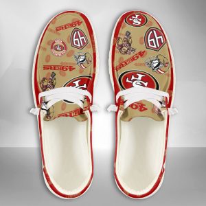 NFL San Francisco 49ers Hey Dude Shoes Wally Lace Up Loafers Moccasin Slippers HDS1879