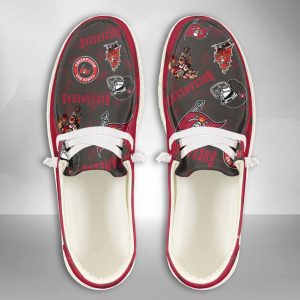 NFL Tampa Bay Buccaneers Hey Dude Shoes Wally Lace Up Loafers Moccasin Slippers HDS2265