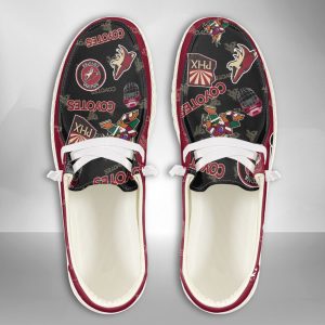 NHL Arizona Coyotes Hey Dude Shoes Wally Lace Up Loafers Moccasin Slippers HDS1883