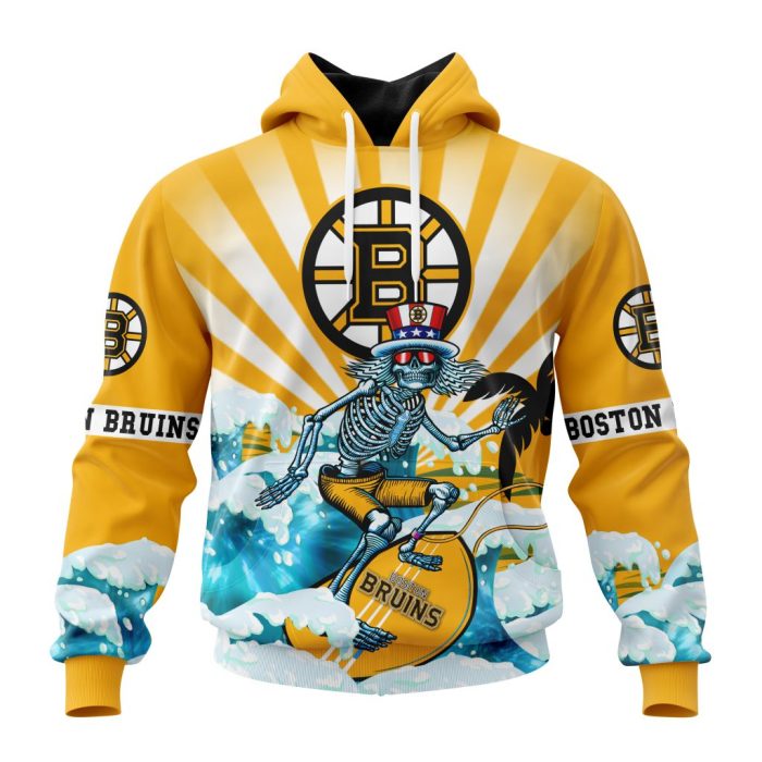 NHL Boston Bruins Specialized Kits For The Grateful Dead Unisex Pullover Hoodie