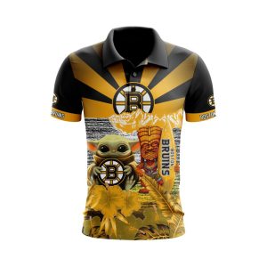 NHL Boston Bruins Specialized Polo Shirt Golf Shirt Star Wars May The 4th Be With You PLS4762