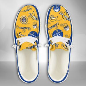 NHL Buffalo Sabres Hey Dude Shoes Wally Lace Up Loafers Moccasin Slippers HDS2651