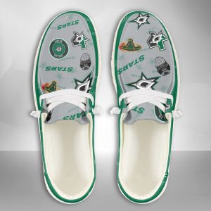 NHL Dallas Stars Hey Dude Shoes Wally Lace Up Loafers Moccasin Slippers HDS2294