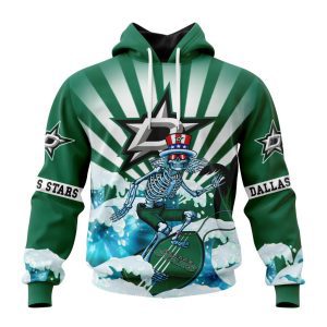 NHL Dallas Stars Specialized Kits For The Grateful Dead Unisex Pullover Hoodie