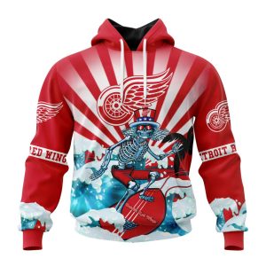 NHL Detroit Red Wings Specialized Kits For The Grateful Dead Unisex Pullover Hoodie