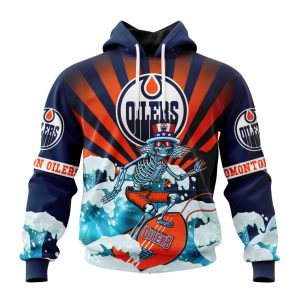 NHL Edmonton Oilers Specialized Kits For The Grateful Dead Unisex Pullover Hoodie