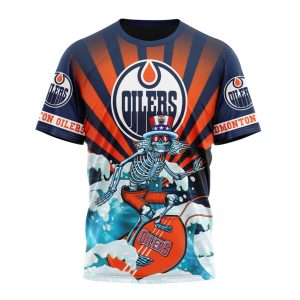 NHL Edmonton Oilers Specialized Kits For The Grateful Dead Unisex Tshirt TS4373