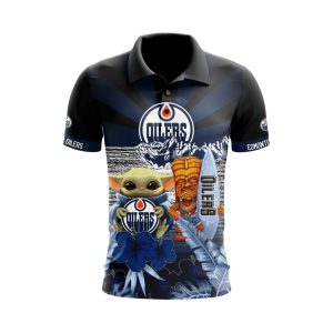 NHL Edmonton Oilers Specialized Polo Shirt Golf Shirt Star Wars May The 4th Be With You PLS4745