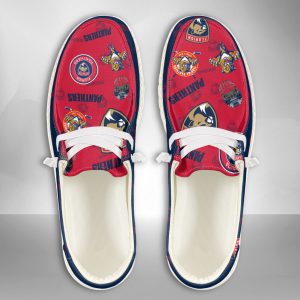NHL Florida Panthers Hey Dude Shoes Wally Lace Up Loafers Moccasin Slippers HDS2645