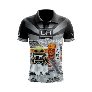 NHL Los Angeles Kings Specialized Polo Shirt Golf Shirt Star Wars May The 4th Be With You PLS4749