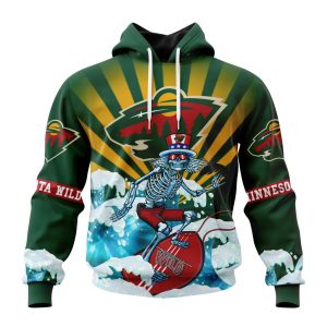 NHL Minnesota Wild Specialized Kits For The Grateful Dead Unisex Pullover Hoodie