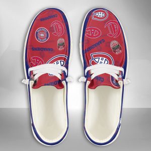 NHL Montreal Canadiens Hey Dude Shoes Wally Lace Up Loafers Moccasin Slippers HDS2643