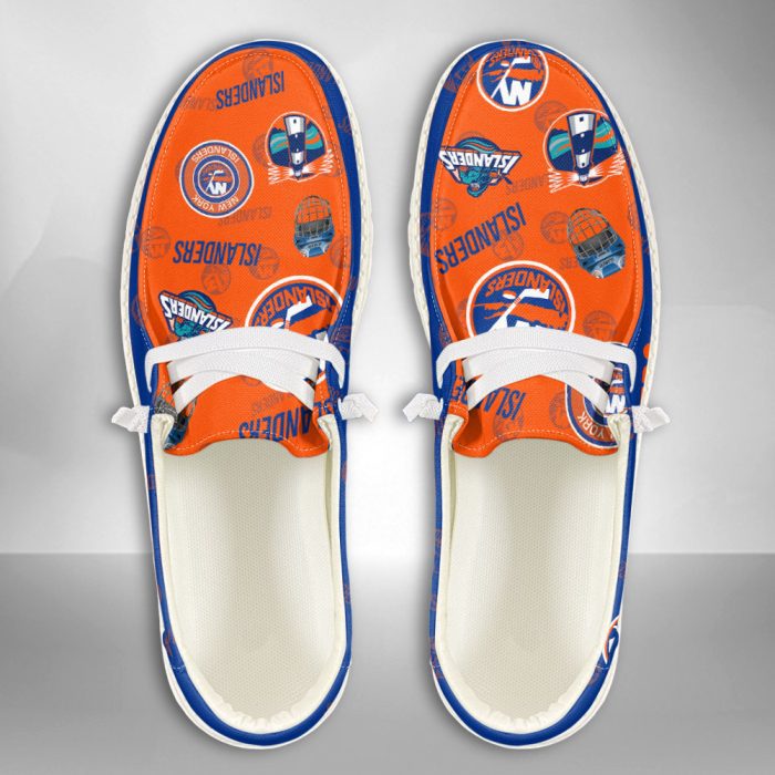 NHL New York Islanders Hey Dude Shoes Wally Lace Up Loafers Moccasin Slippers HDS2429