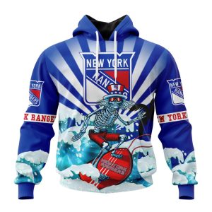 NHL New York Rangers Specialized Kits For The Grateful Dead Unisex Pullover Hoodie