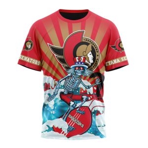 NHL Ottawa Senators Specialized Kits For The Grateful Dead Unisex Tshirt TS4382