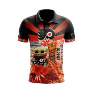 NHL Philadelphia Flyers Specialized Polo Shirt Golf Shirt Star Wars May The 4th Be With You PLS4754