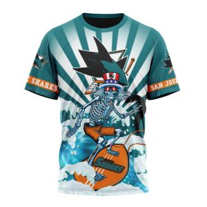 NHL San Jose Sharks Specialized Kits For The Grateful Dead Unisex Tshirt TS4385