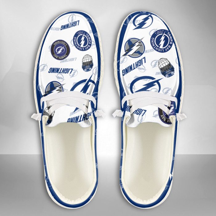 NHL Tampa Bay Lightning Hey Dude Shoes Wally Lace Up Loafers Moccasin Slippers HDS1952