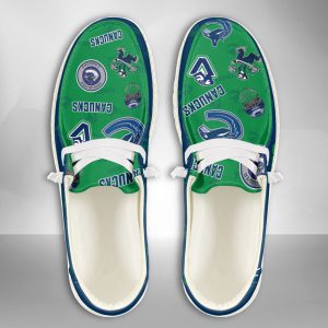 NHL Vancouver Canucks Hey Dude Shoes Wally Lace Up Loafers Moccasin Slippers HDS2635