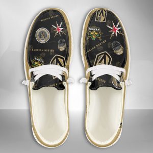 NHL Vegas Golden Knights Hey Dude Shoes Wally Lace Up Loafers Moccasin Slippers HDS2633