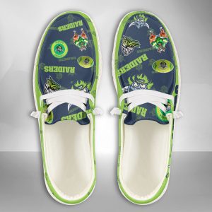 NRL Canberra Raiders Hey Dude Shoes Wally Lace Up Loafers Moccasin Slippers HDS2332