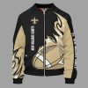 New Orleans Saints Black Bomber Jacket TBJ4690