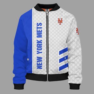New York Mets Blue Unisex Bomber Jacket Gucci Luxury Jacket TBJ4386