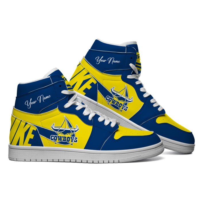 North Queensland Cowboys Custom Name NRL AJ1 Nike Sneakers High Top Shoes Collection