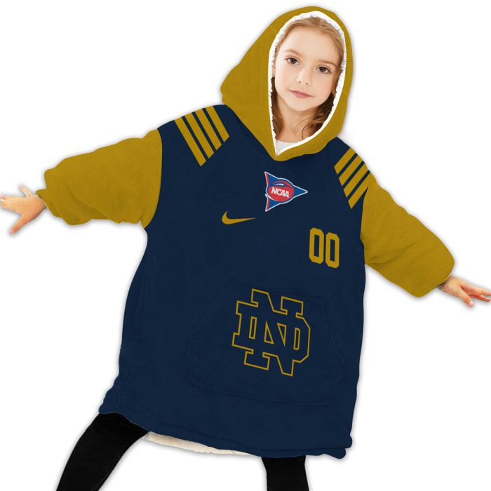 Notre Dame - Personalize Oodie Blanket Hoodie Wearable Blanket