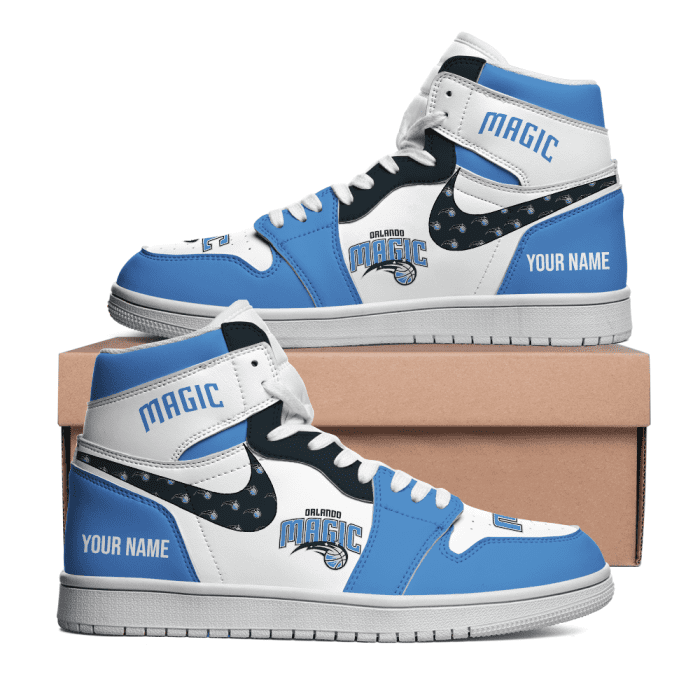 Orlando Magic Personalized NBA AJ1 Nike Sneakers High Top