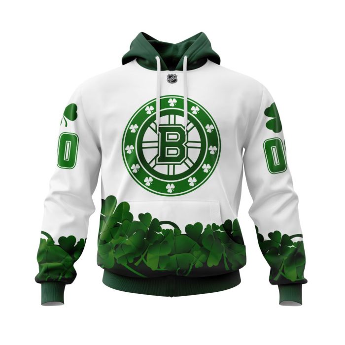 Personalized Boston Bruins Happy St Patrick's Day Unisex Pullover Hoodie