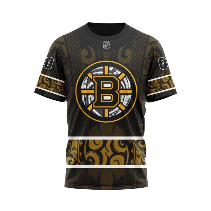 Personalized Boston Bruins Specialized Native With Samoa Culture Unisex Tshirt TS4419