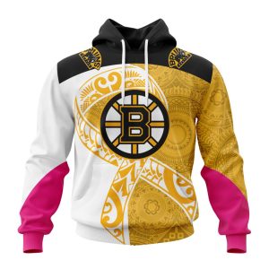 Personalized Boston Bruins Specialized Samoa Fights Cancer Unisex Pullover Hoodie