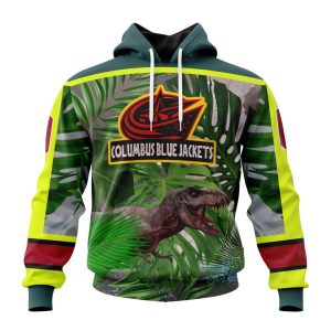 Personalized Columbus Blue Jackets Specialized Jersey Hockey For Jurassic World Unisex Pullover Hoodie