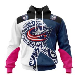 Personalized Columbus Blue Jackets Specialized Samoa Fights Cancer Unisex Pullover Hoodie