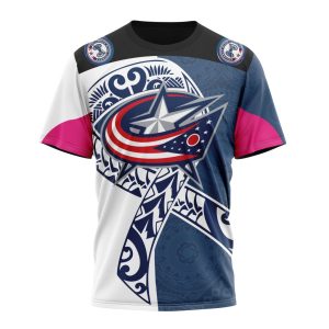 Personalized Columbus Blue Jackets Specialized Samoa Fights Cancer Unisex Tshirt TS4473