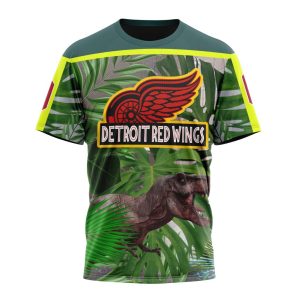 Personalized Detroit Red Wings Specialized Jersey Hockey For Jurassic World Unisex Tshirt TS4490