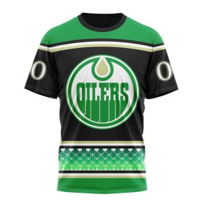 Personalized Edmonton Oilers Lucky Shamrock Hockey Celebrate St Patrick's Day Unisex Tshirt TS4496