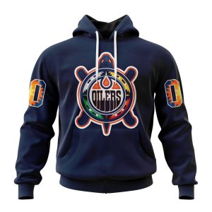 Personalized Edmonton Oilers Special Indigenous Celebration 2022 Unisex Pullover Hoodie