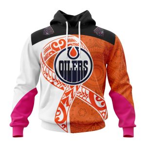 Personalized Edmonton Oilers Specialized Samoa Fights Cancer Unisex Pullover Hoodie